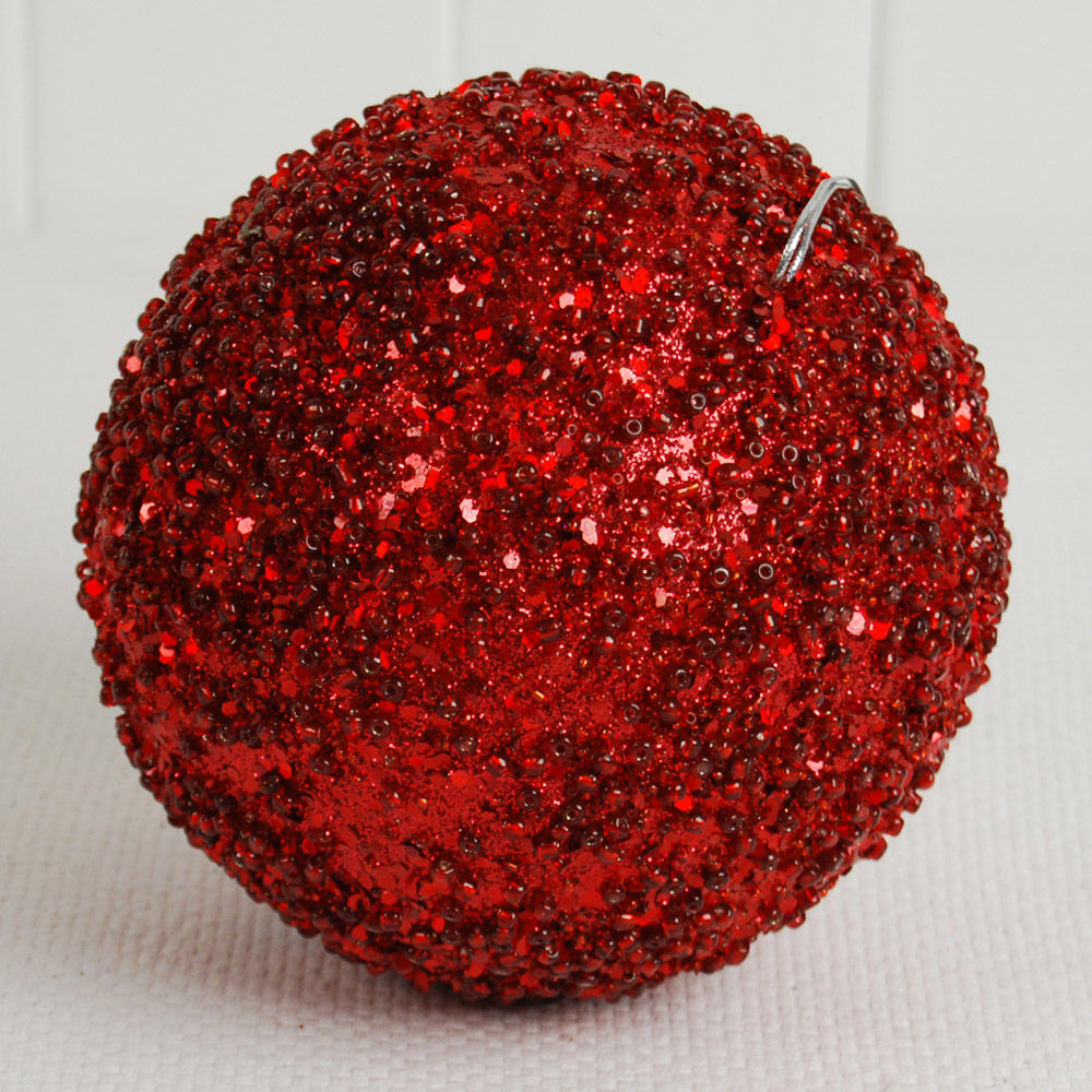 Dwella Decor 6" Red Jewel Ball Ornament