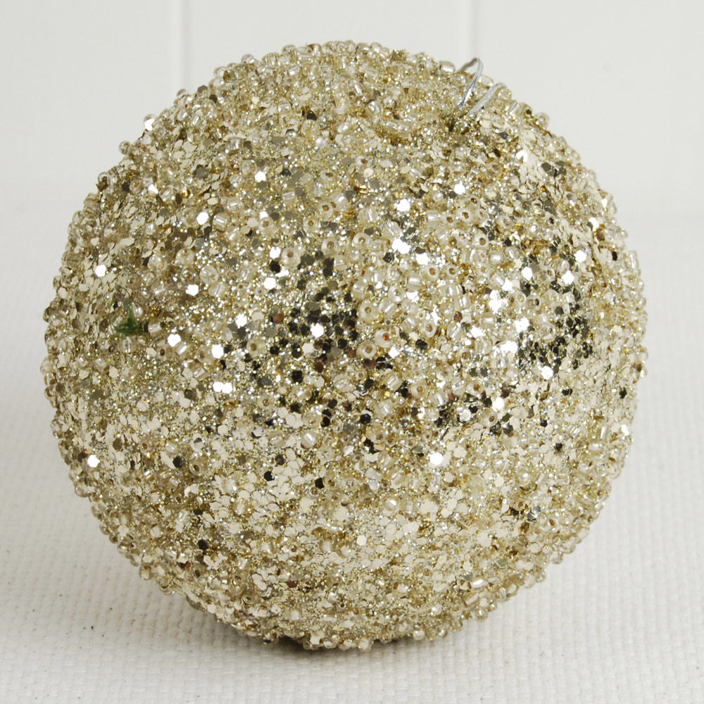 6" Jewel Ball Ornament - Champagne Believe In Kindness Collection