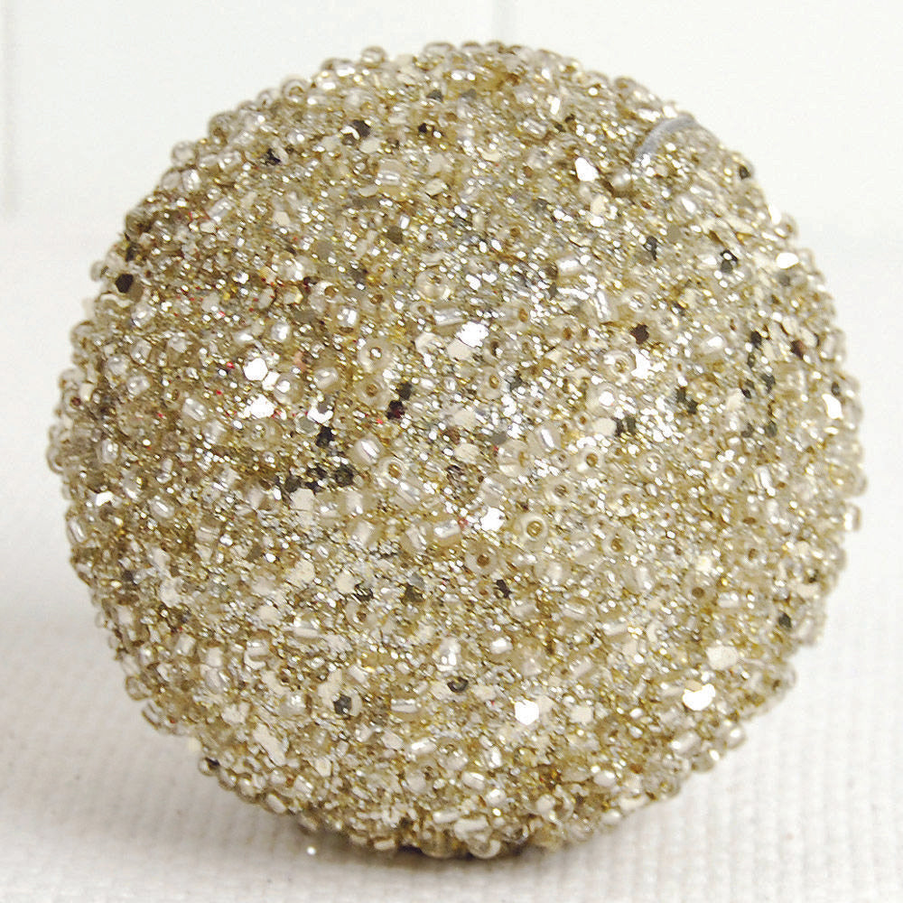 4" Jewel Ball Ornament - Champagne Believe In Kindness Collection