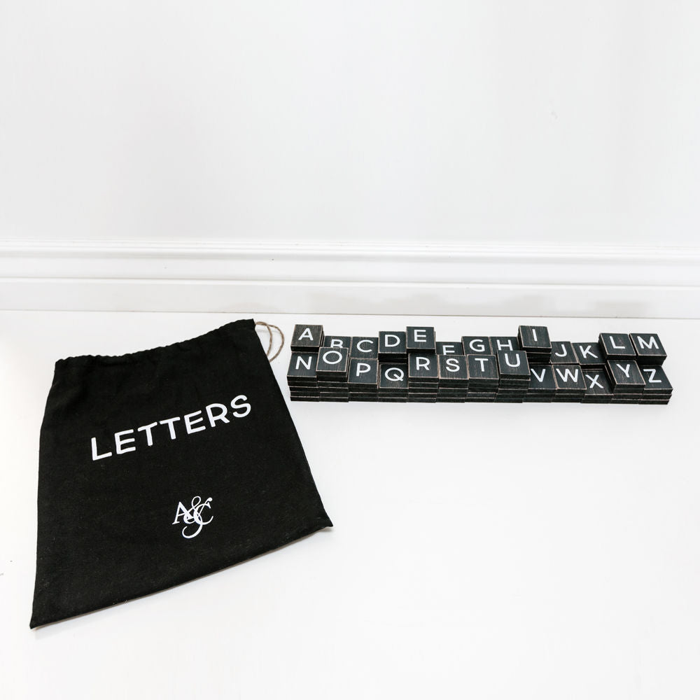 Black & White Letter Set for Letterboards (110 Pieces)