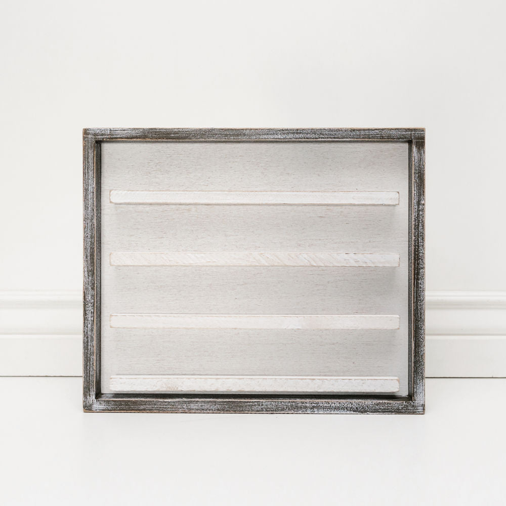White Wood Frame Letter Board - 15x13 Inches