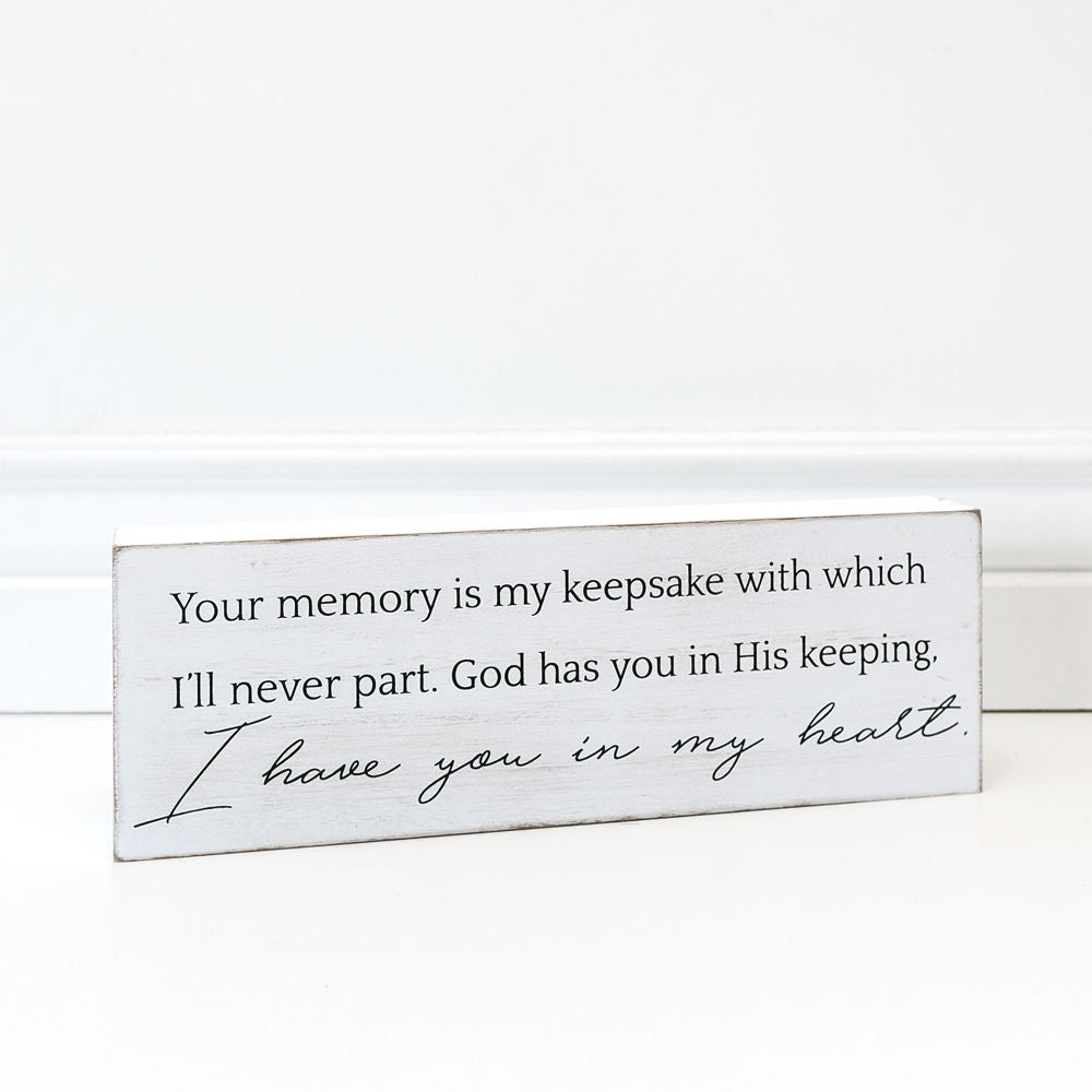 Heart Memorial Wood Sign - Notes From Heaven Collection