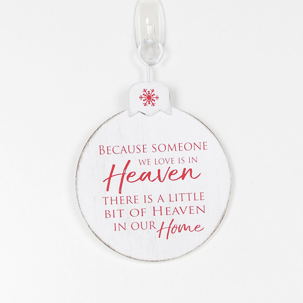 Heaven Home Memorial Wood Ornament