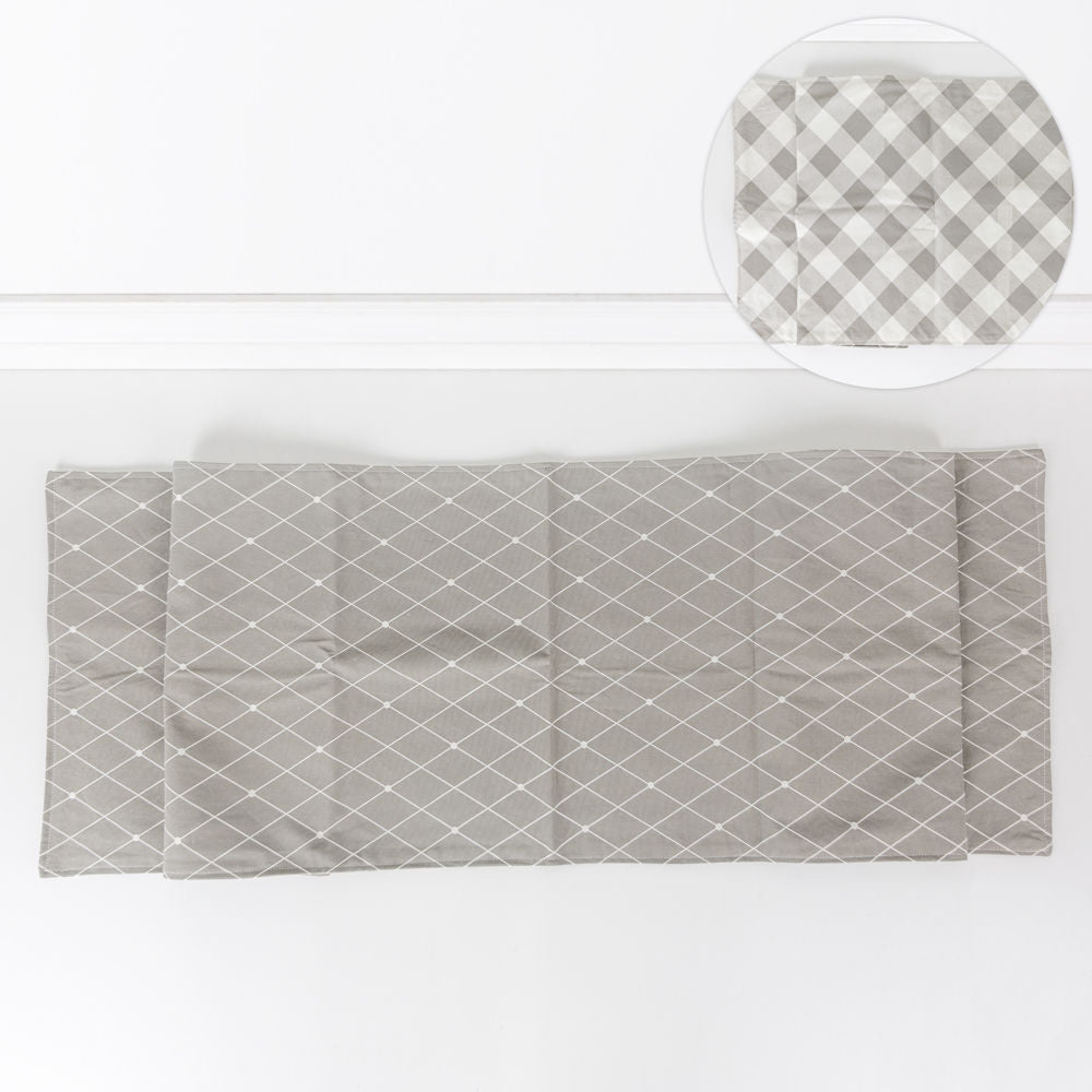 Dwella Decor Double-Sided Fall Table Runner - Plaid & Crisscross