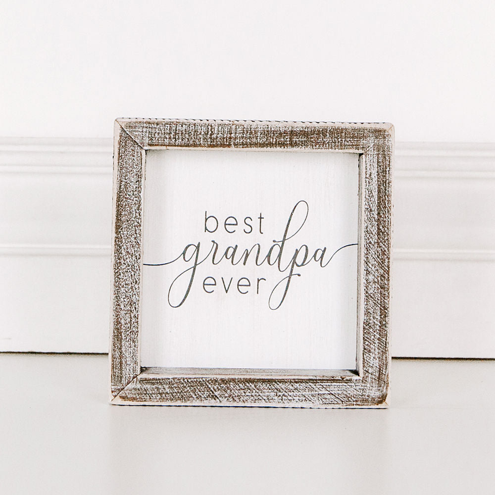Best Grandpa Ever Wood Frame Sign
