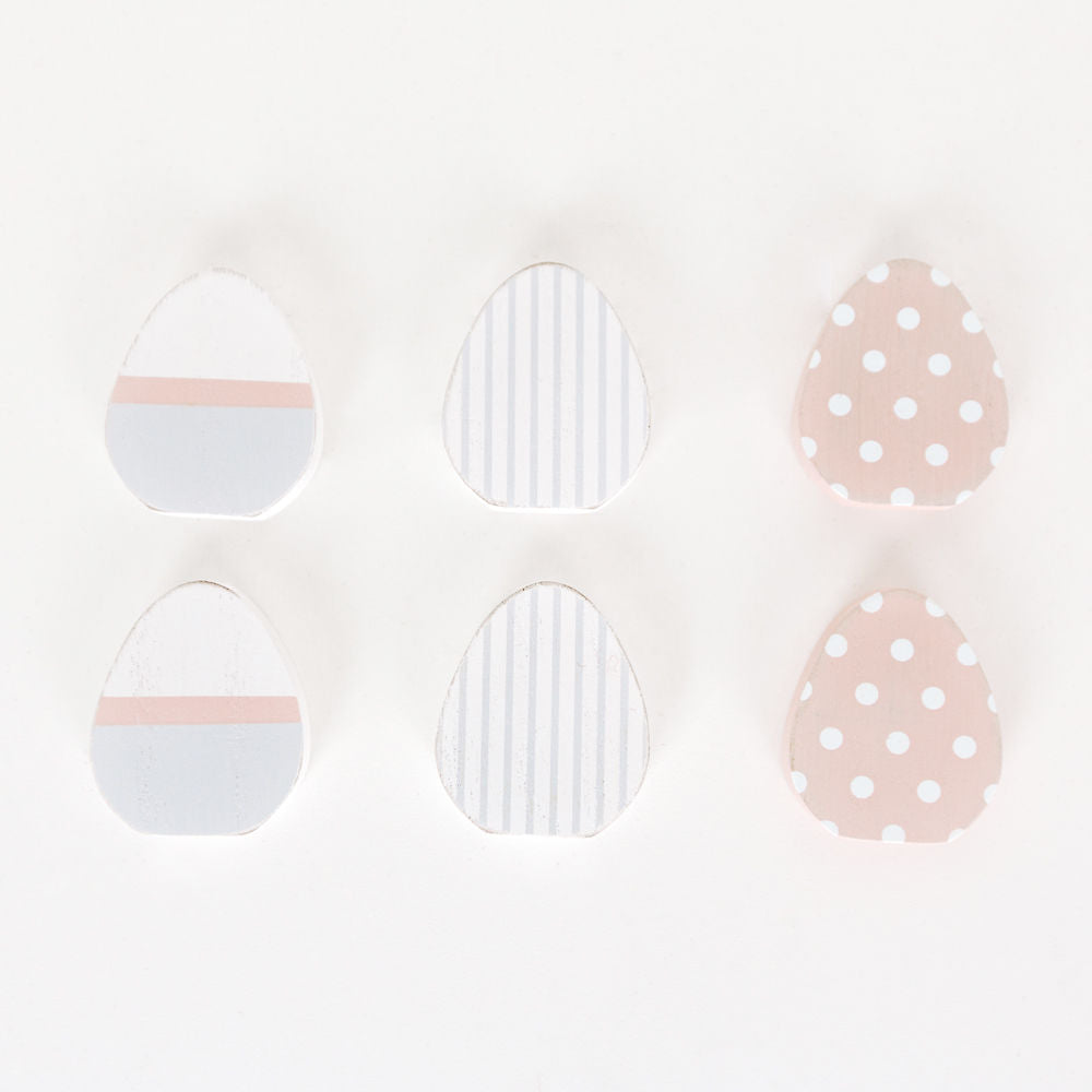 Wooden Egg Shapes Set - Multicolor (6 Pieces)