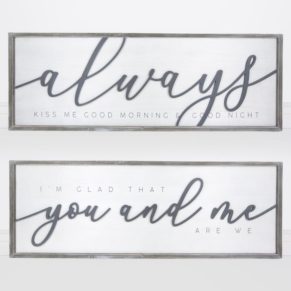 Dwella Decor Reversible Love Quote Wood Sign