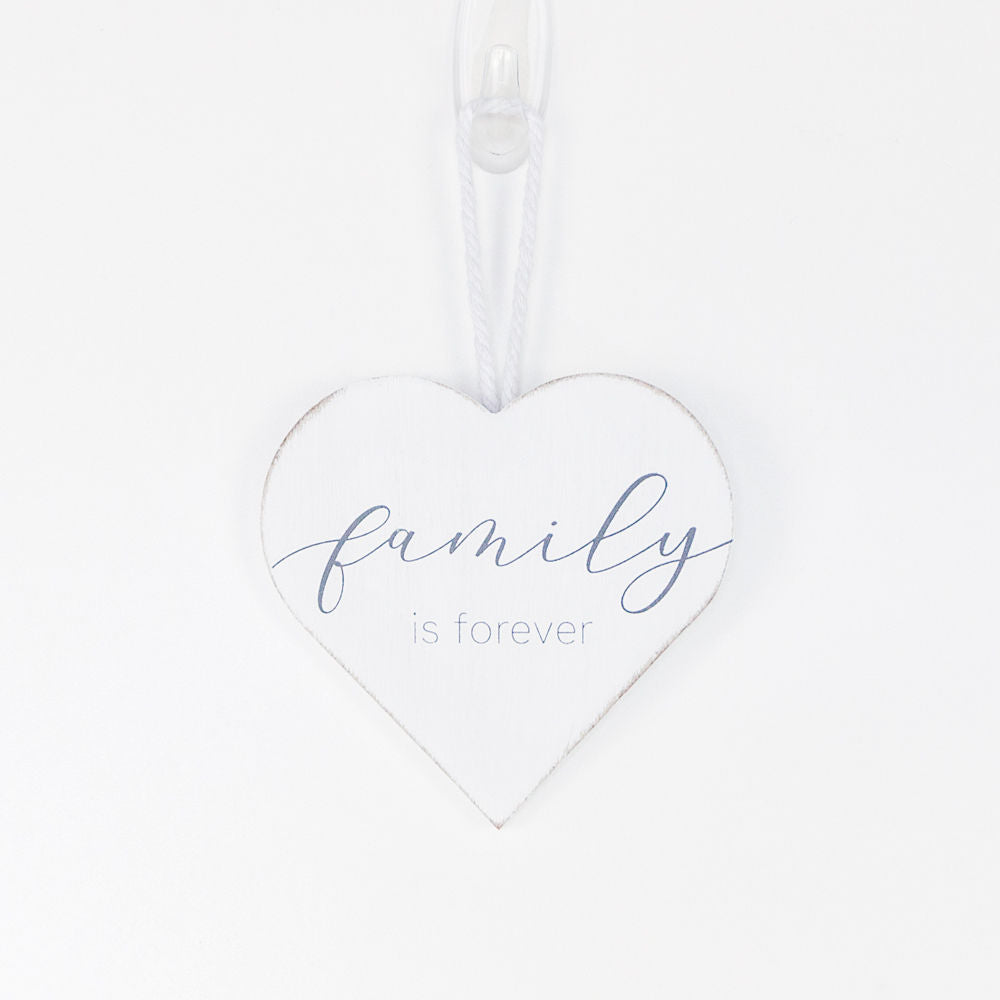 Family Wood Ornament - White & Grey Remember When Collection