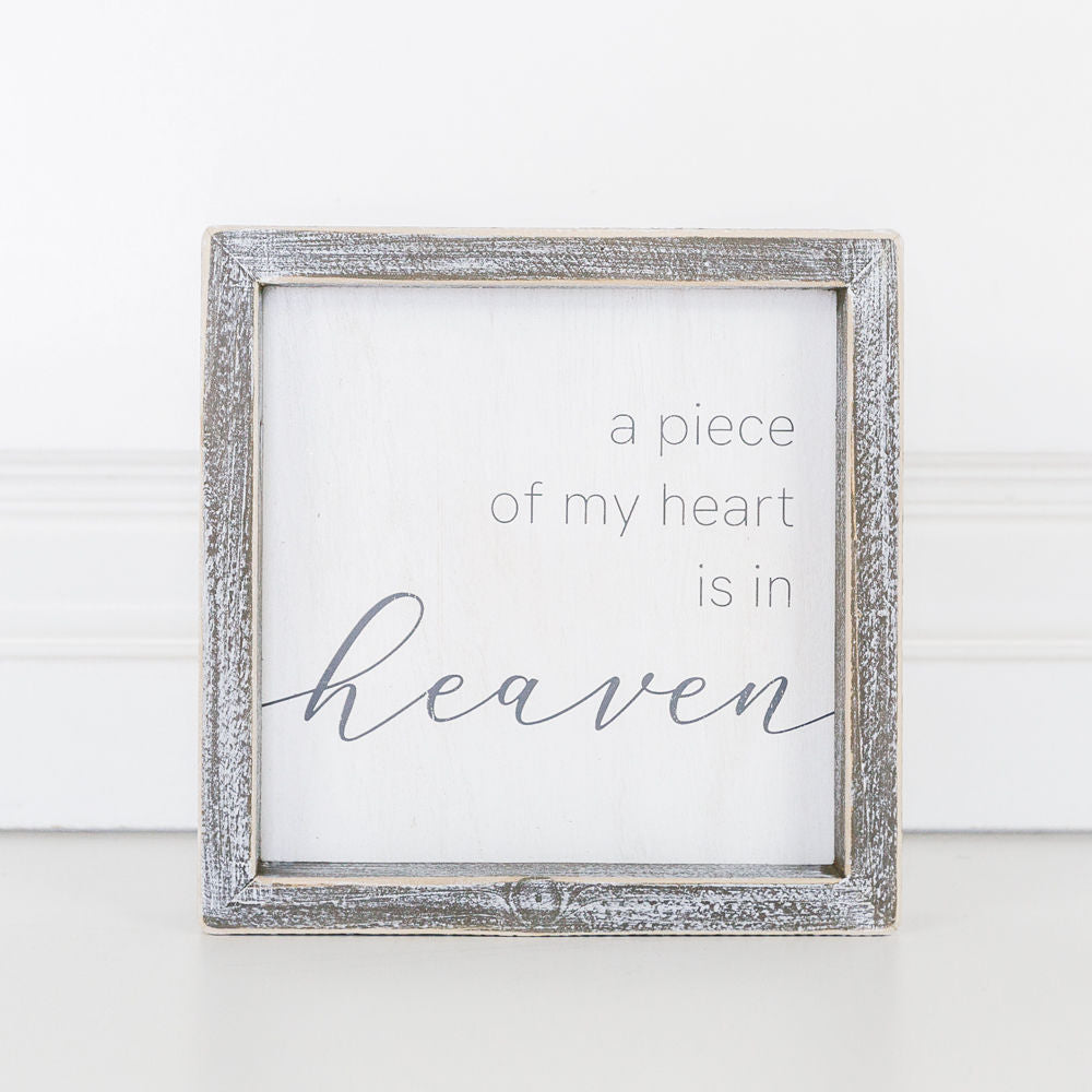 7x7 Heaven Memorial Wood Sign