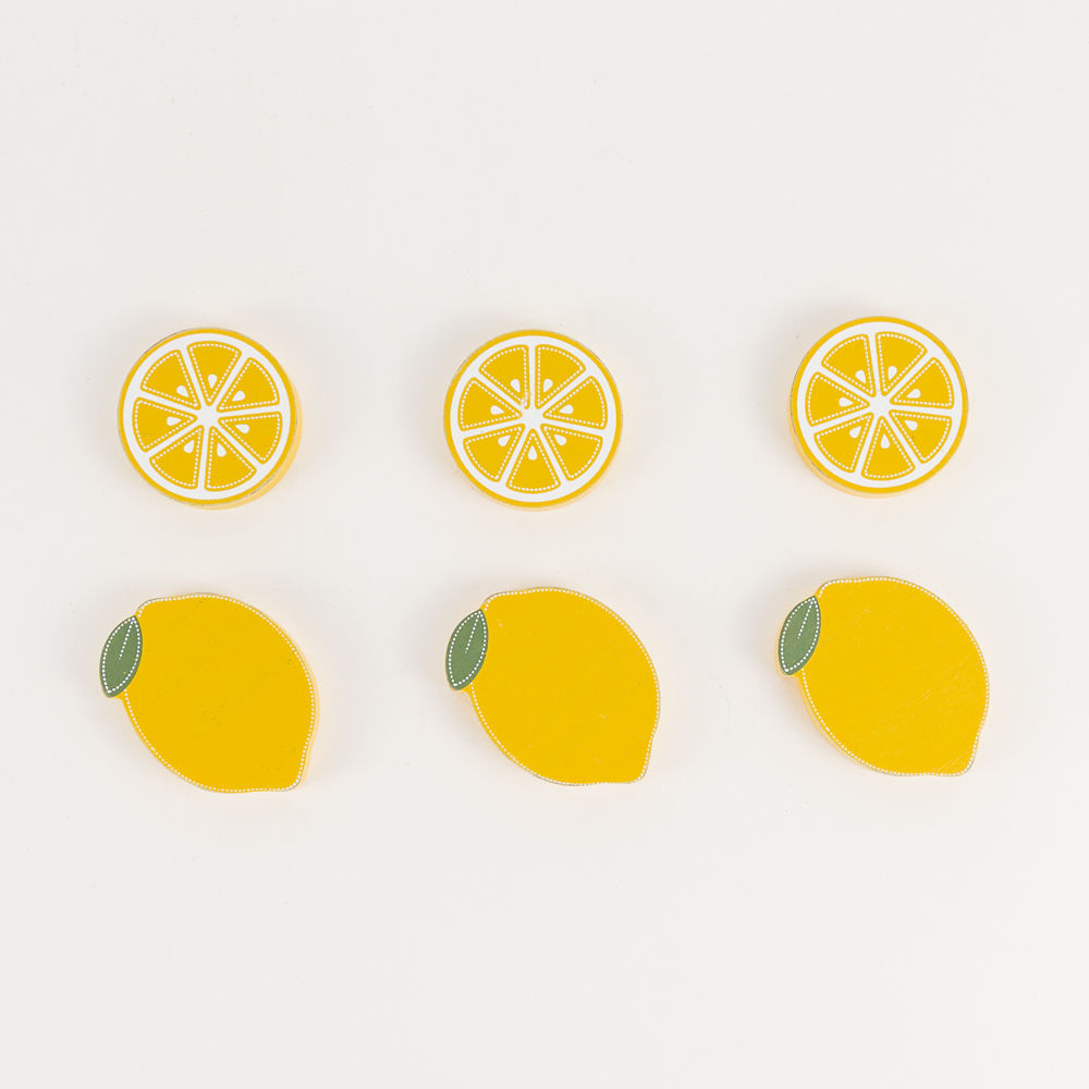 Patriotic Lemon Wood Shapes - Set of 6