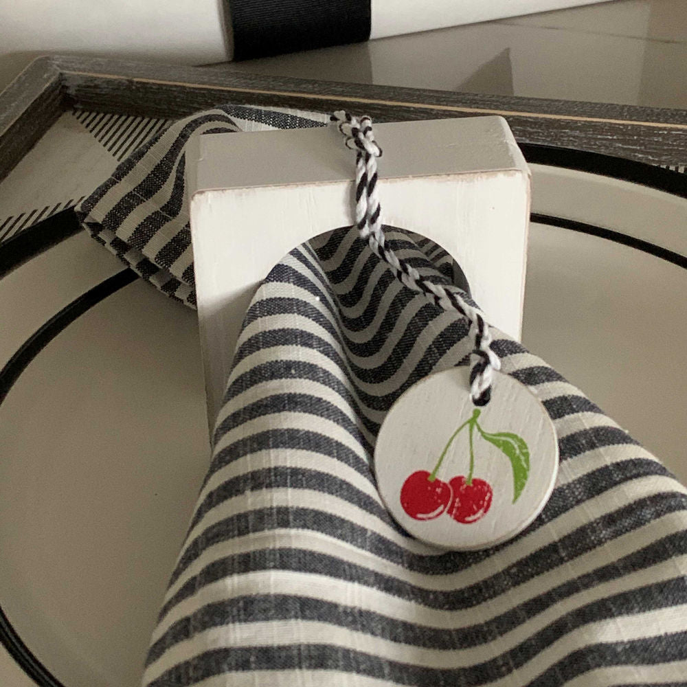 Wood Napkin Ring in Black Cherry