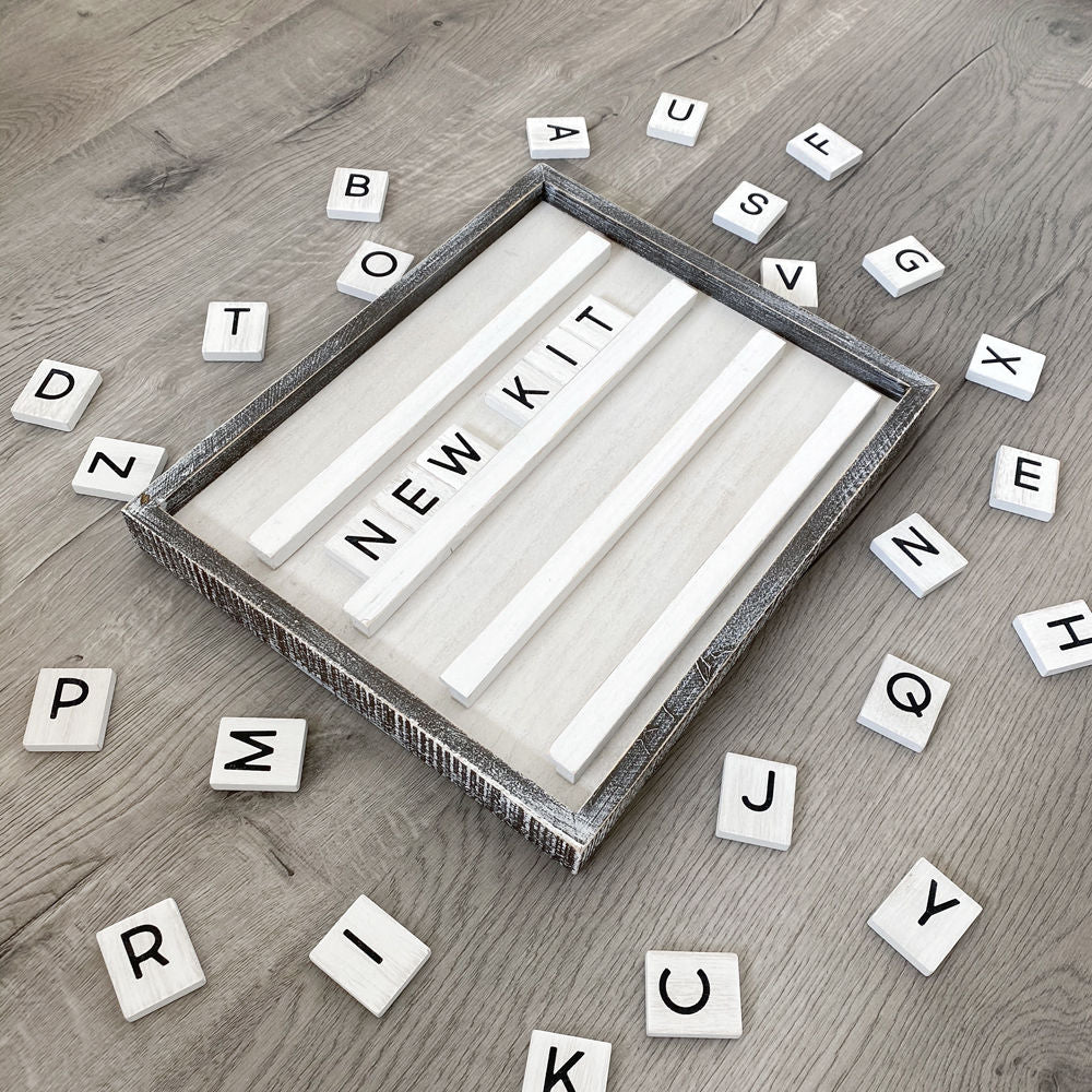 Dwella Decor White & Black Letterboard Kit
