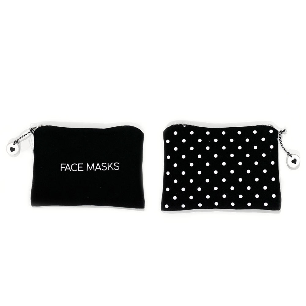 Canvas Clutch - Face Masks & Polka Dots