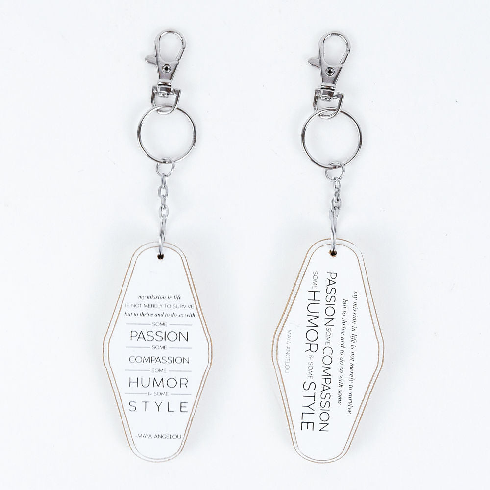 Mission Life Wooden Keychain