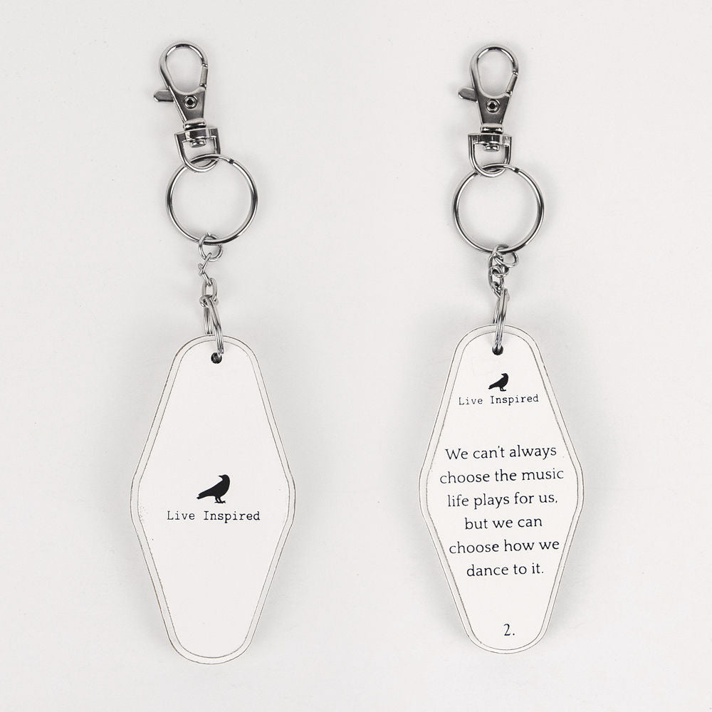 Inspirational Wood Keychain - Lifes Music