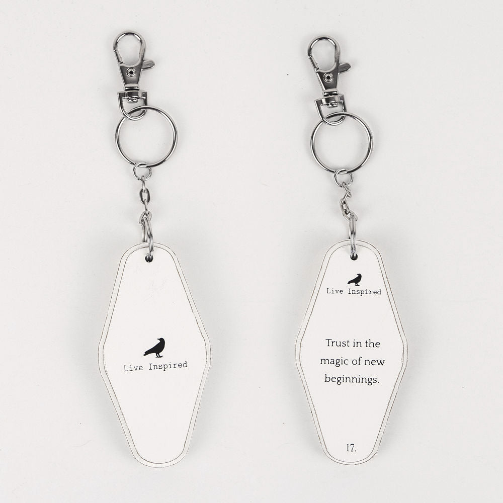 Dwella Decor Trust Reversible Wood Keychain