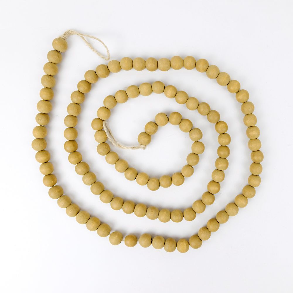 Amber Bamboo Wood Bead Garland