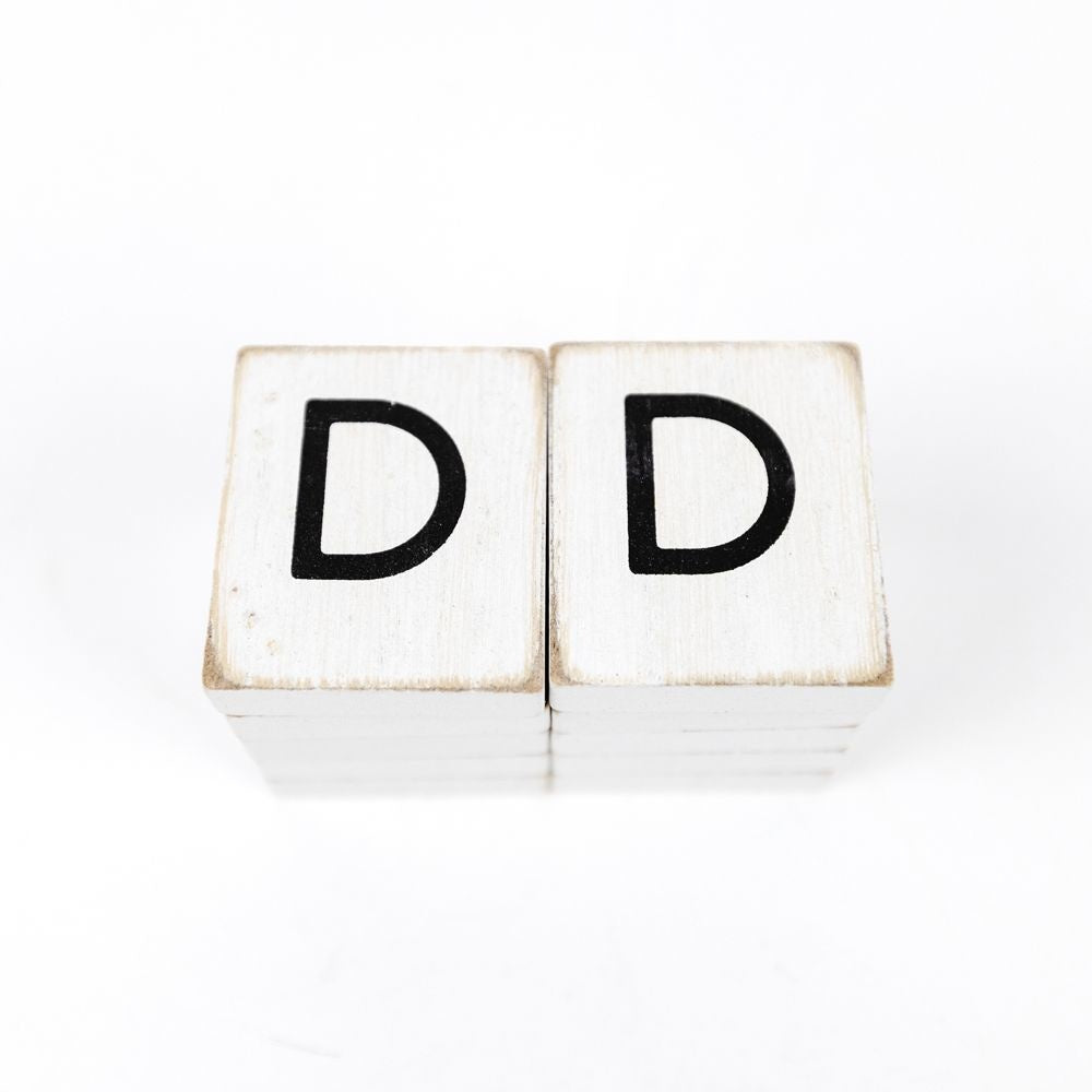 Wood Letter Tiles for Letterboards - Set of 10