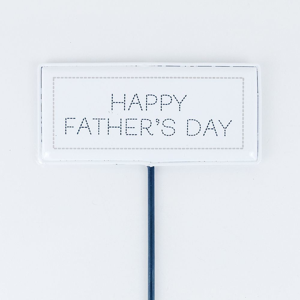 Fathers Day Enamel Pick - White & Grey
