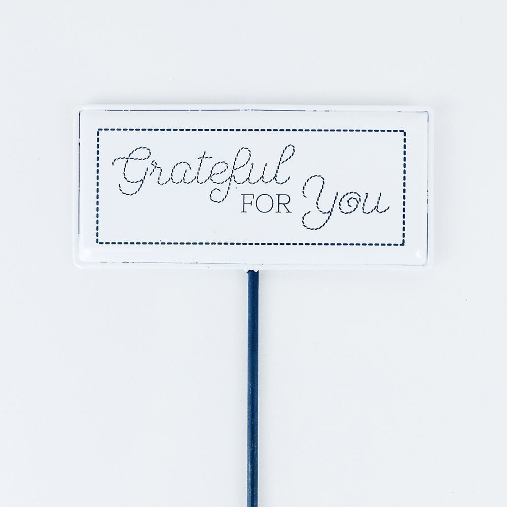 Grateful Enamel Pick Sign for Mom