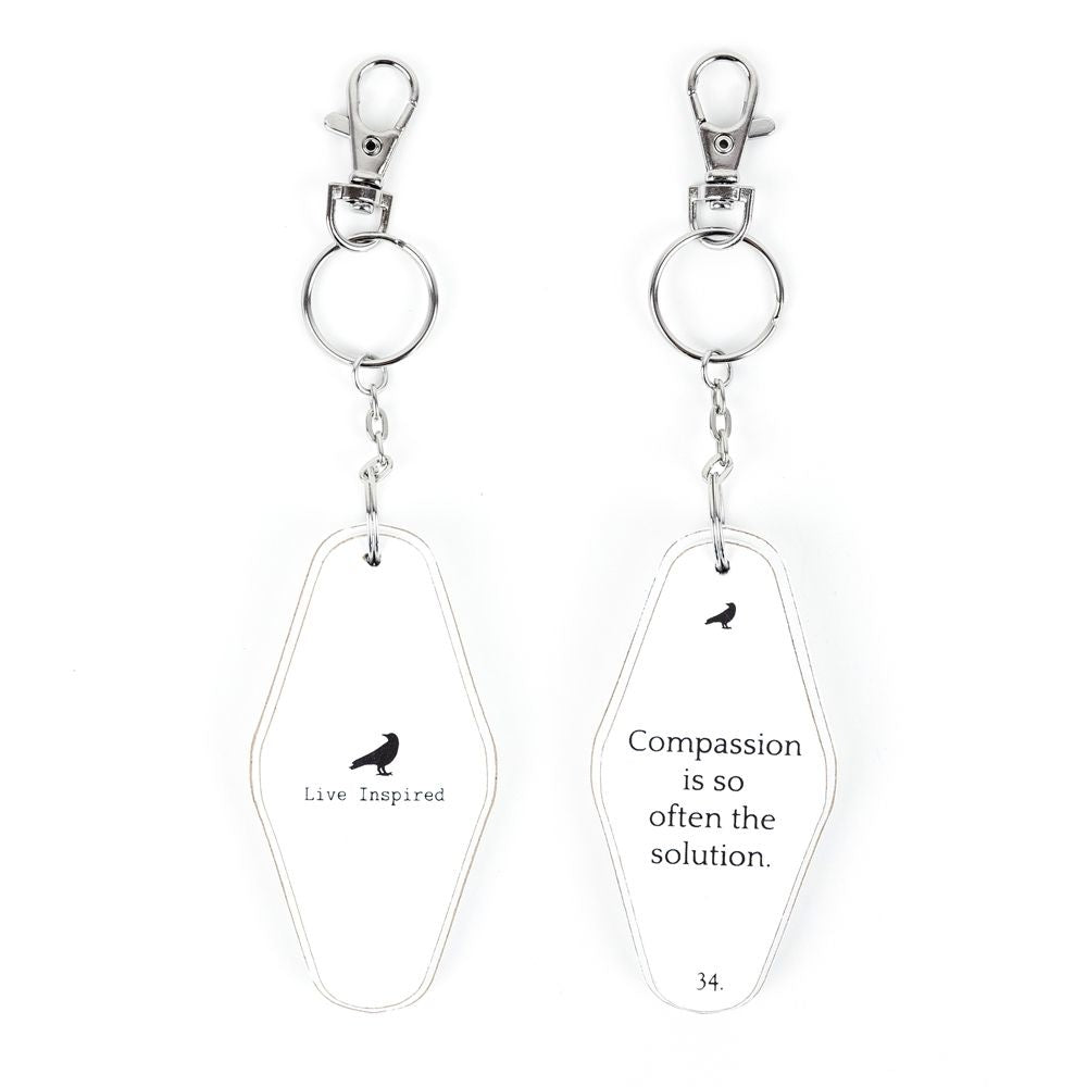 Live Inspired Reversible Wood Keychain