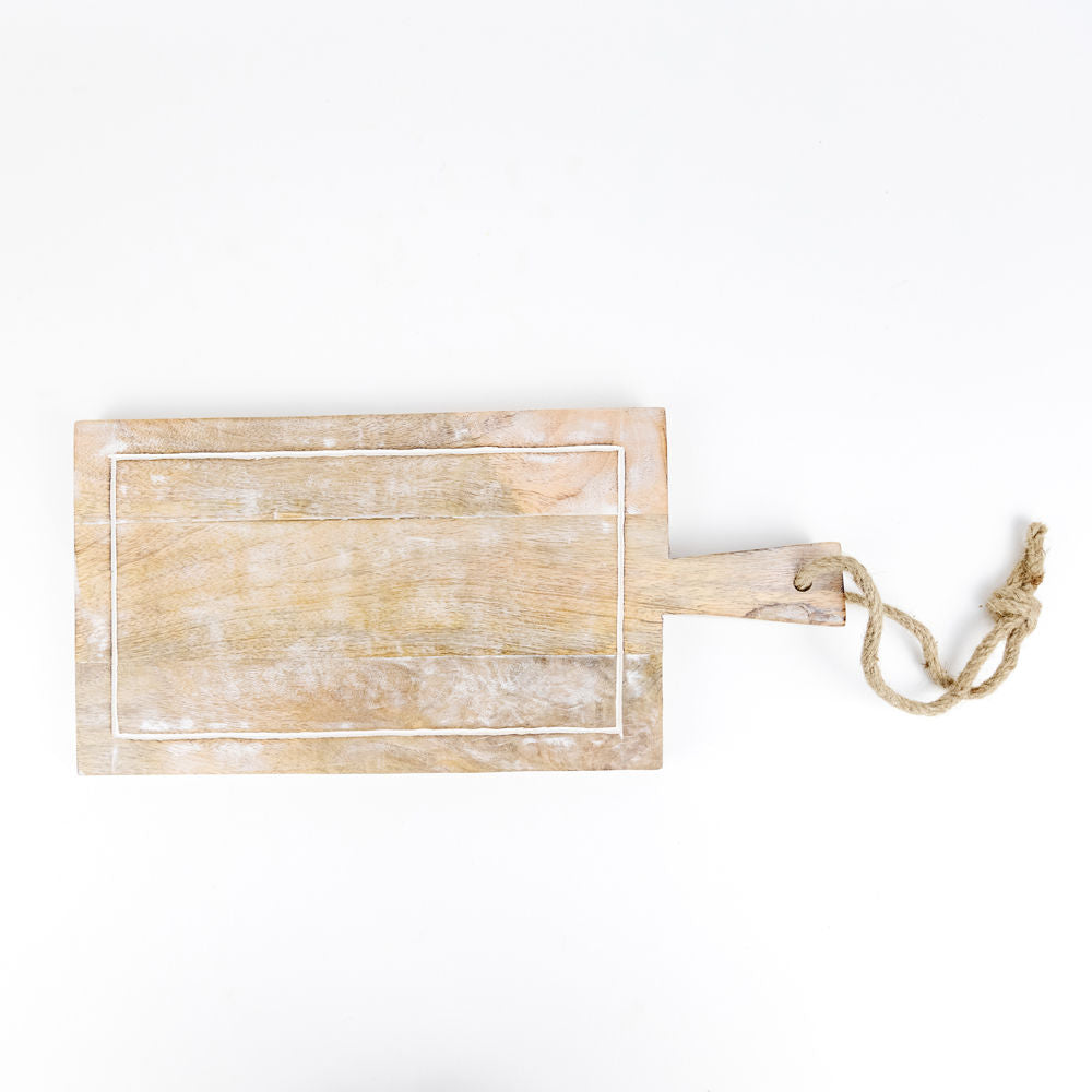 Mango Wood Chopping Board - White