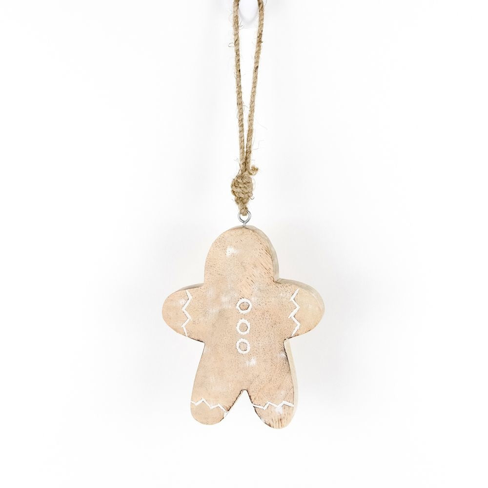Gingerbread Ornament in Natural Wood