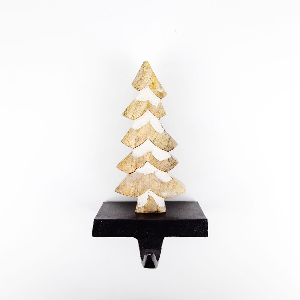 Mango Wood Tree Stocking Holder - Believe In Kindness Collection
