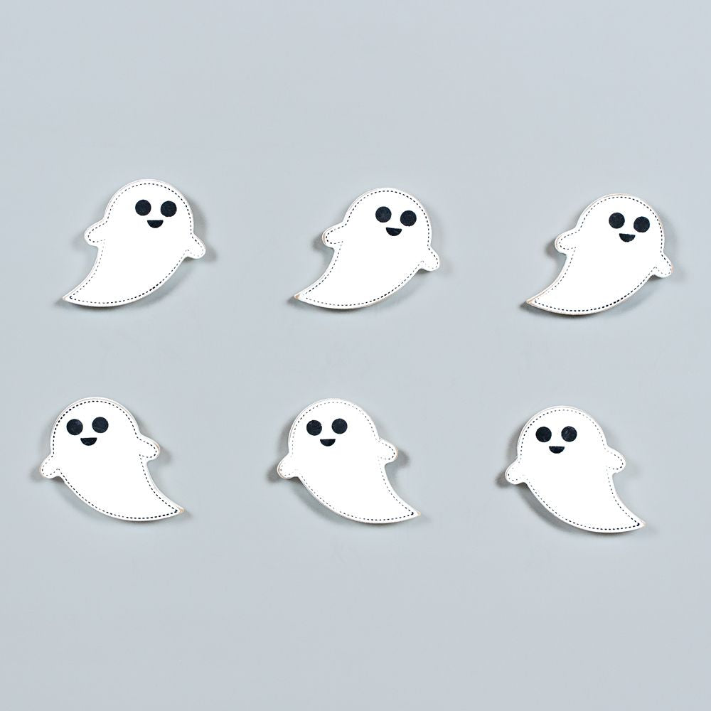 Halloween Ghost Wood Shapes Set of 6