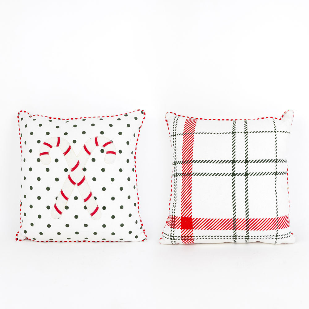 Dwella Decor 14" Reversible Christmas Throw Pillow