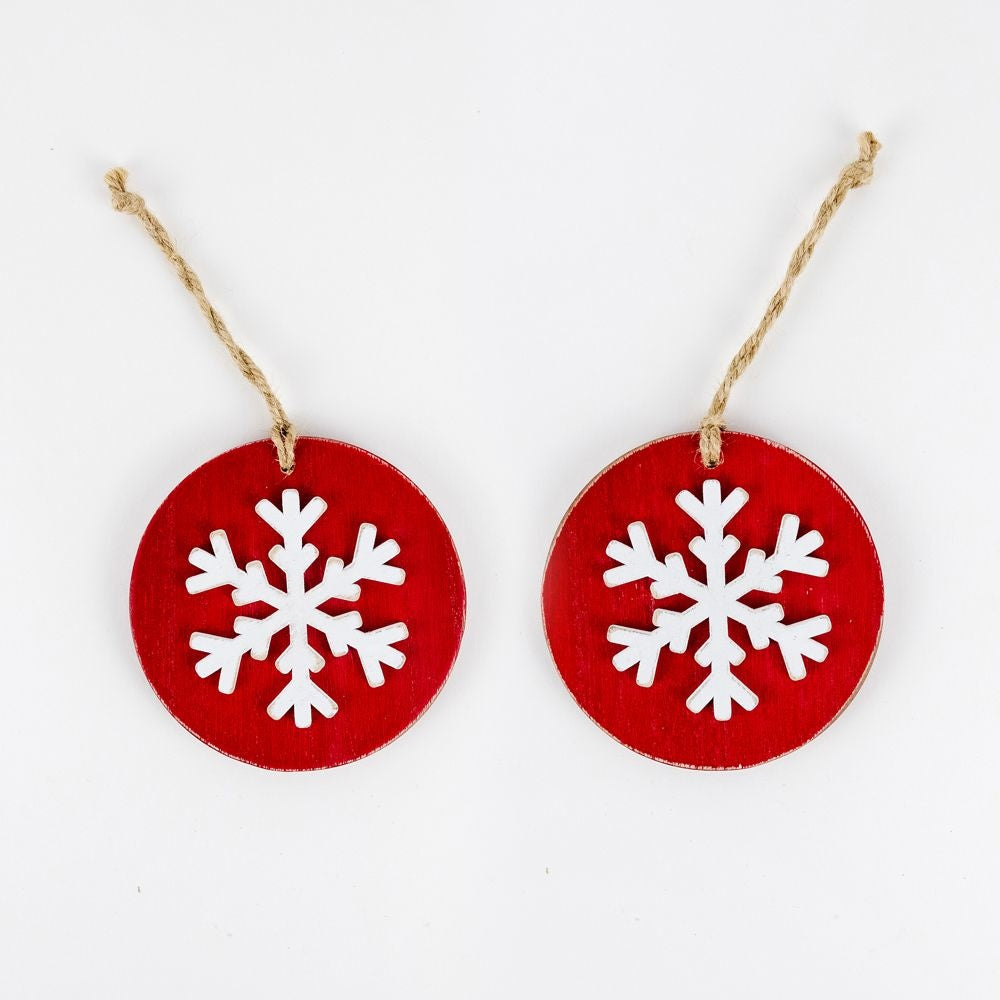 Snowflake Wood Ornament - Believe In Kindness Collection