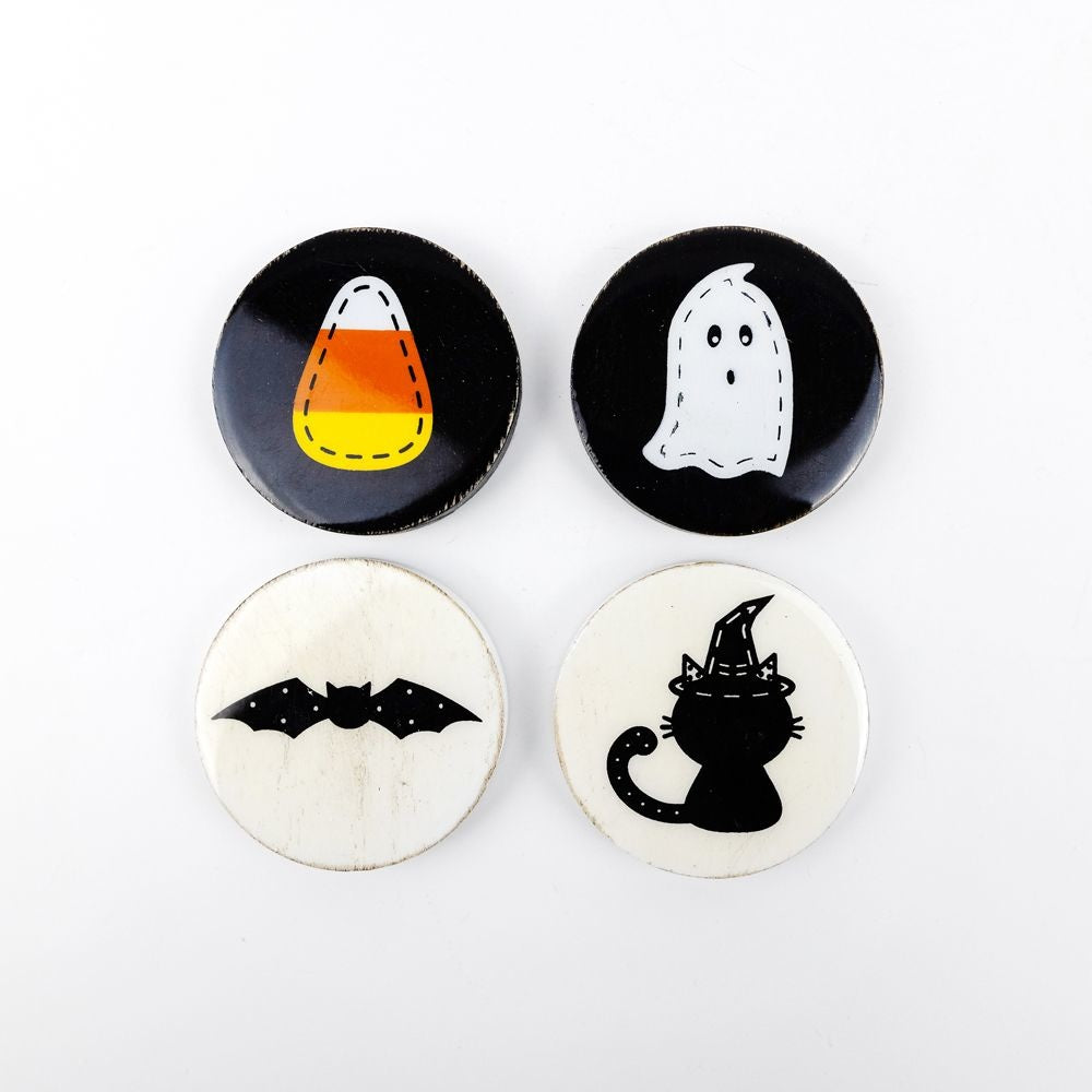 Halloween Wood Magnets Set of 4