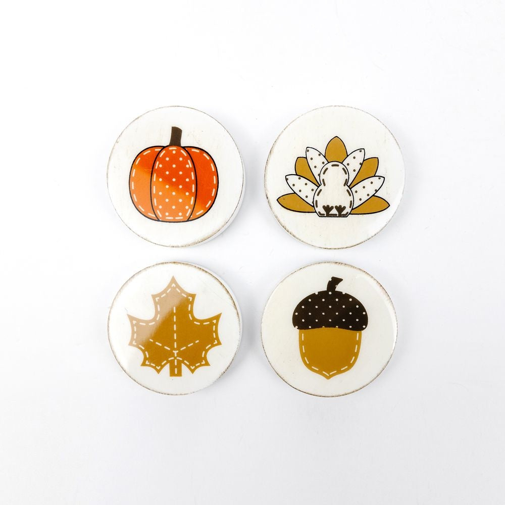 Fall Wood Magnets - 4 Piece Set