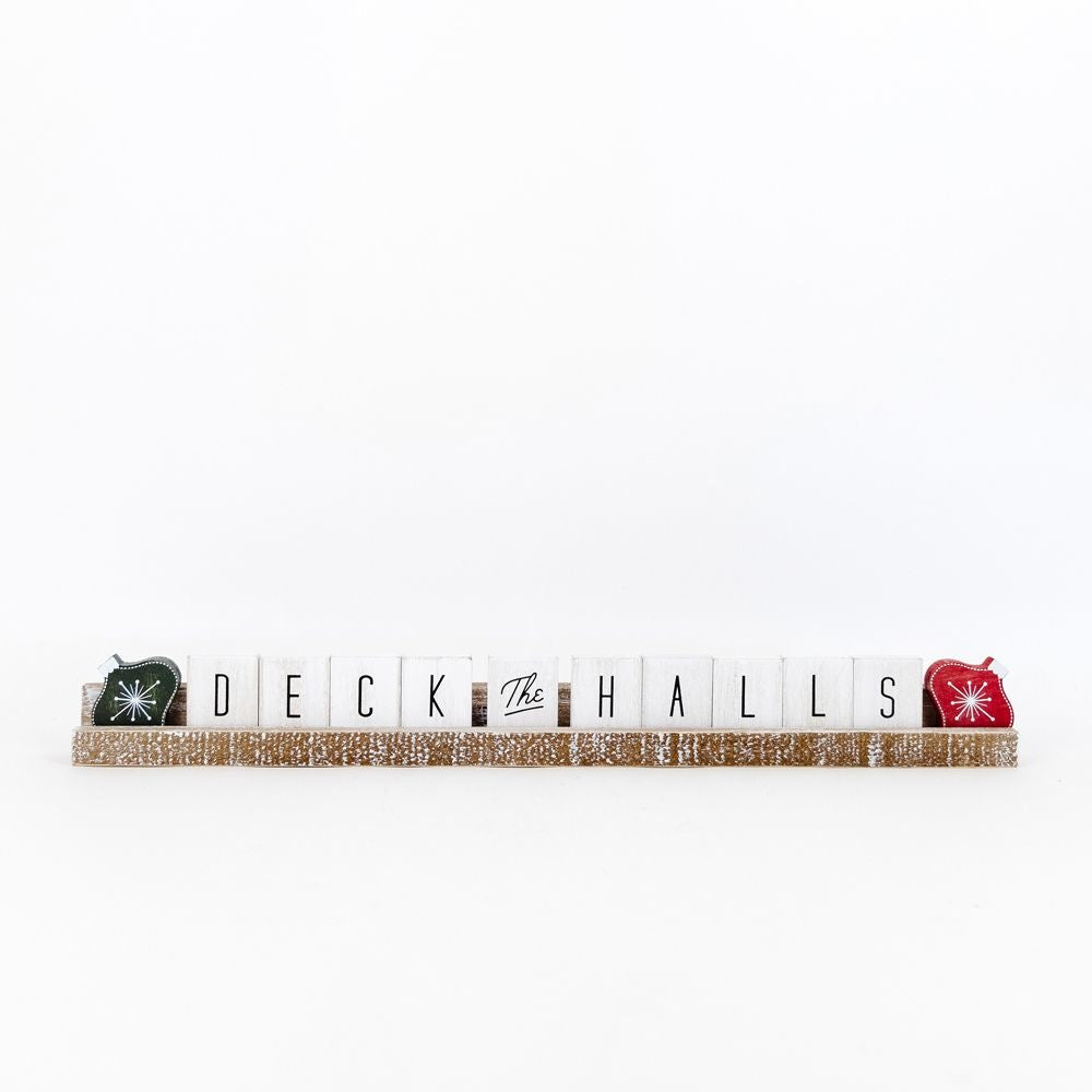 Deck the Halls Wood Ledgie Kit - Multicolor Christmas Decor