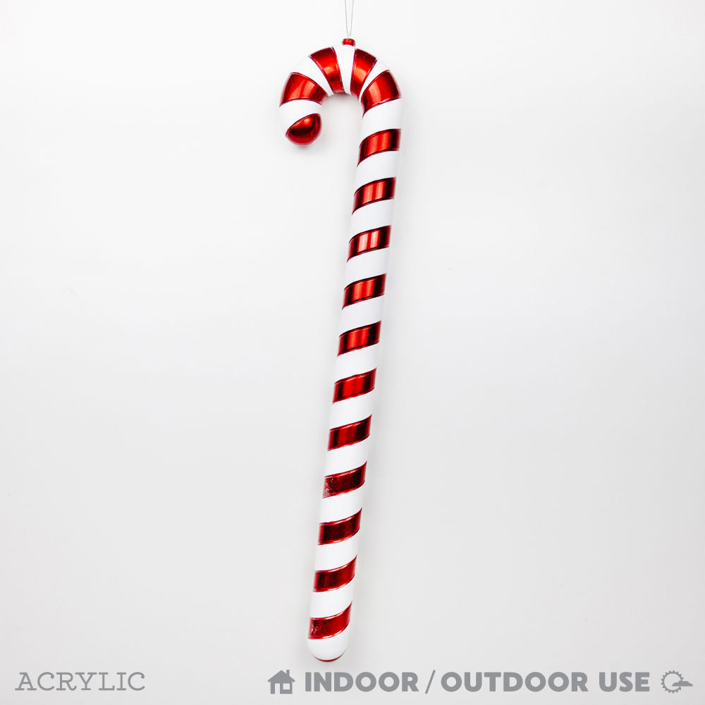 36" Red & White Acrylic Candy Cane Ornament
