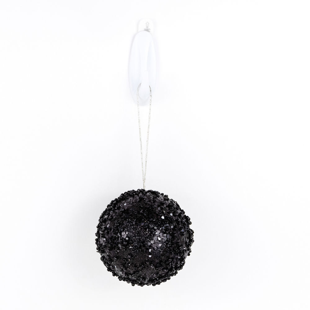4" Black Jewel Ball Ornament - Believe in Kindness