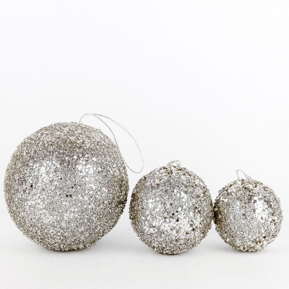 3" Silver Jewel Ball Ornament - Believe In Kindness Collection