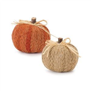 Tan Foam Pumpkins Set of 2