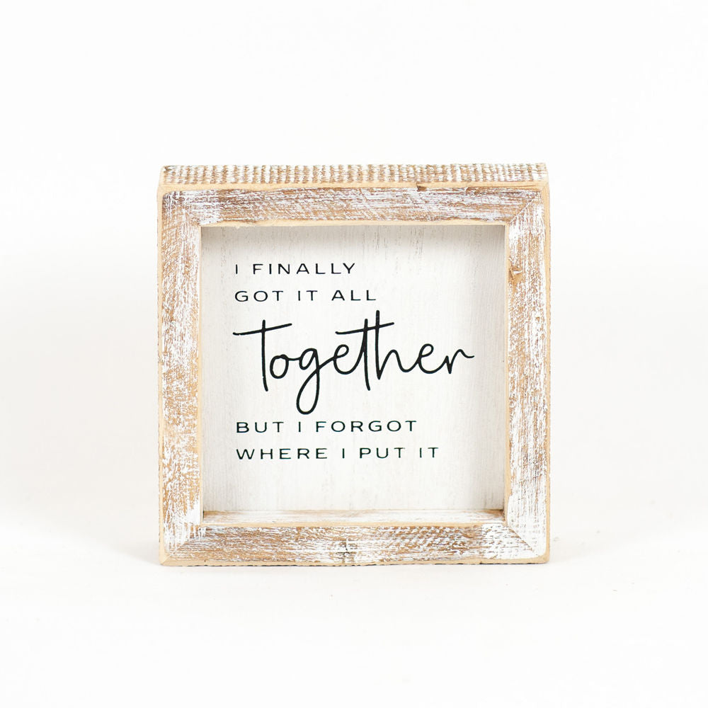 Together Wood Frame Sign - Typewriter Collection