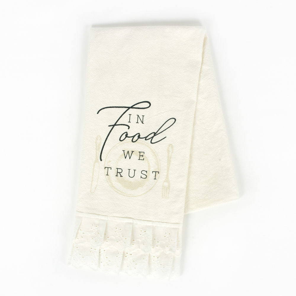 17x24 Dish Towel - Food We Trust Design