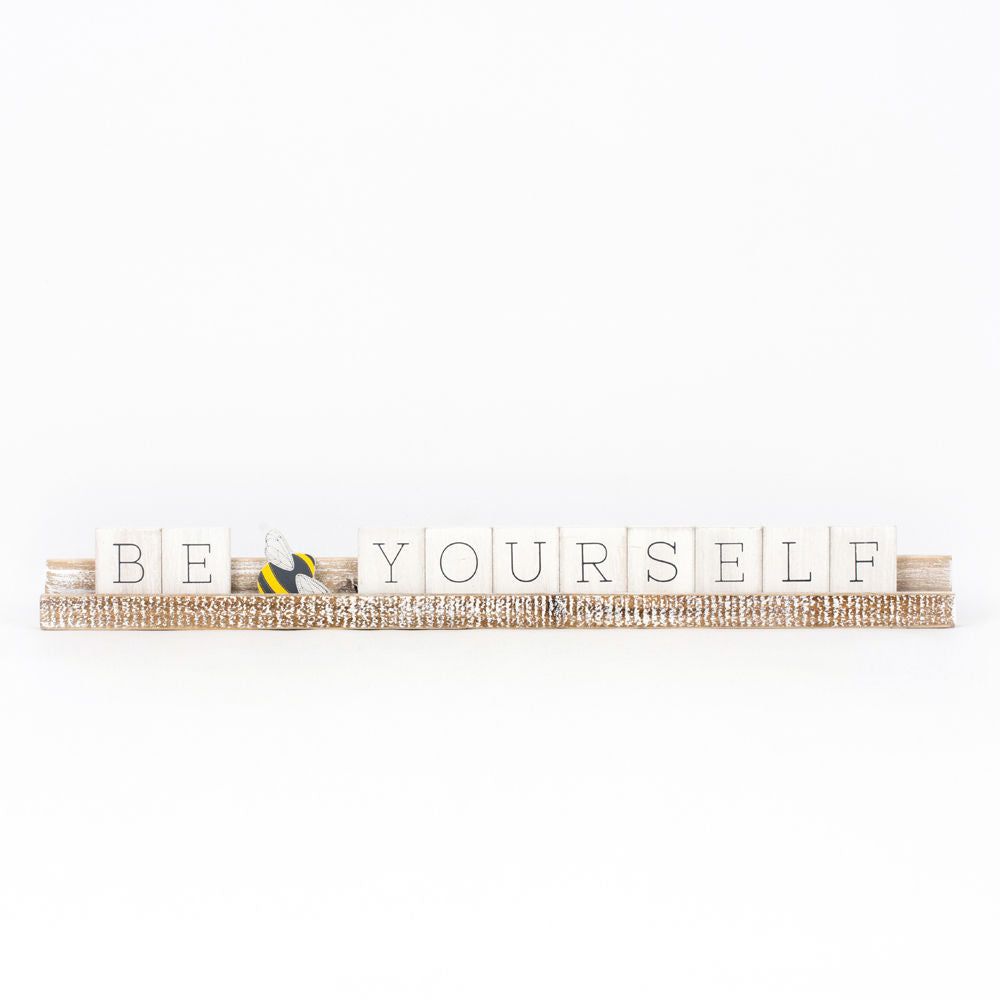 Dwella Decor Wood Ledgie Kit - "YOURSELF" Multicolor
