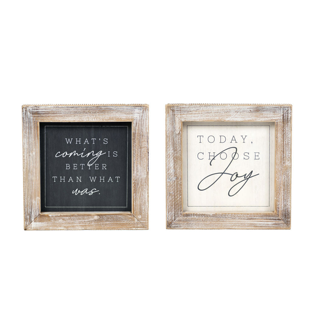 10x10 Reversible Wood Sign - Joy/Better