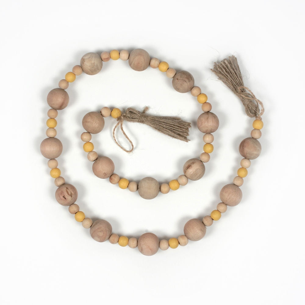 Wood Bead Garland with Tassels - Stars & Stripes