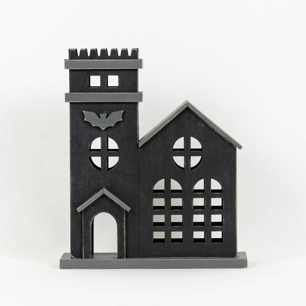 Haunted House Halloween Wood Decoration