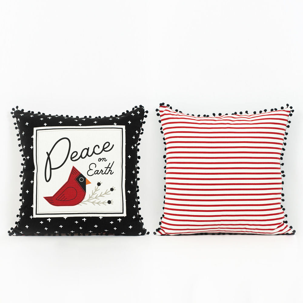 Peace on Earth Reversible Linen Pillow