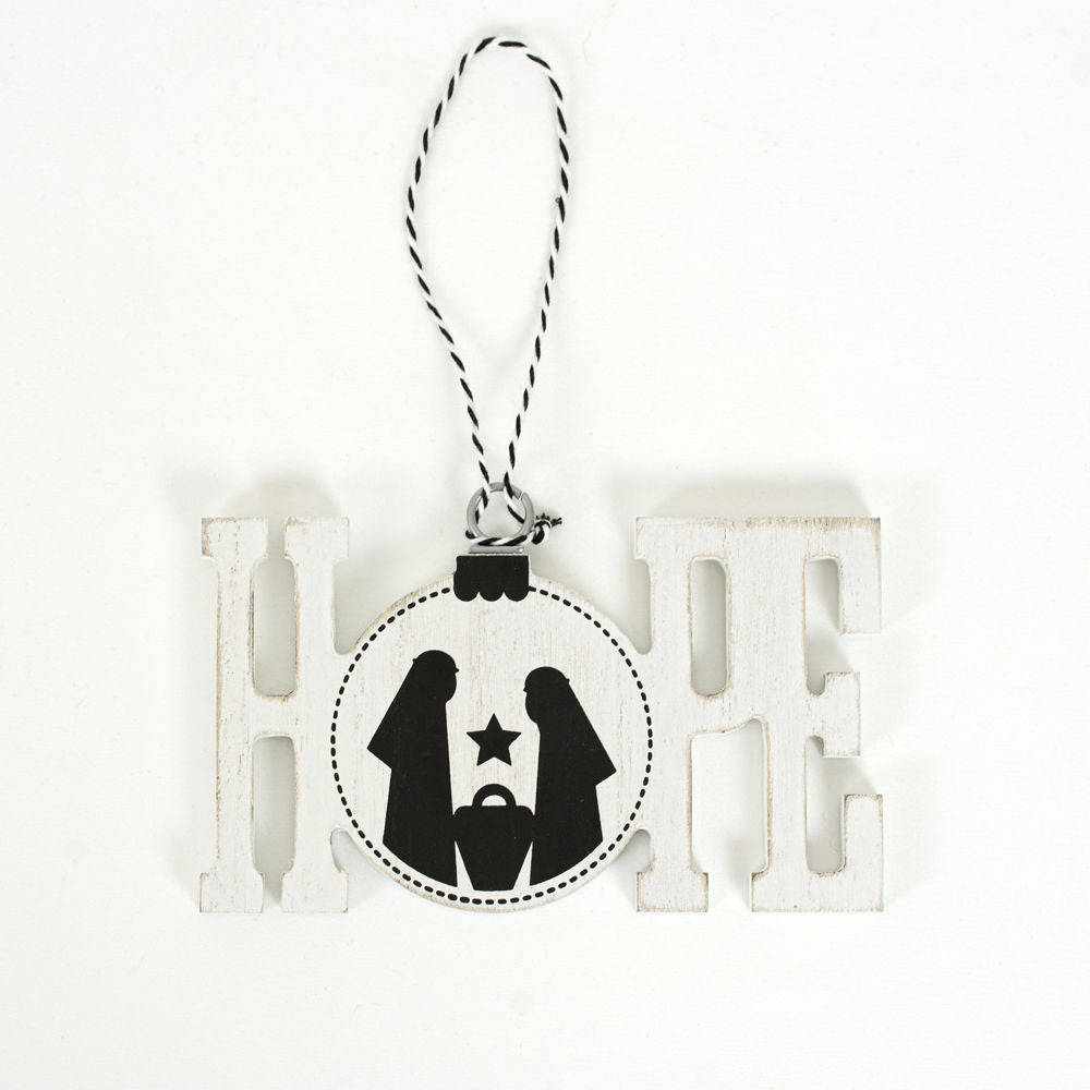 Hope Wood Ornament - Mid-Century Christmas Decor