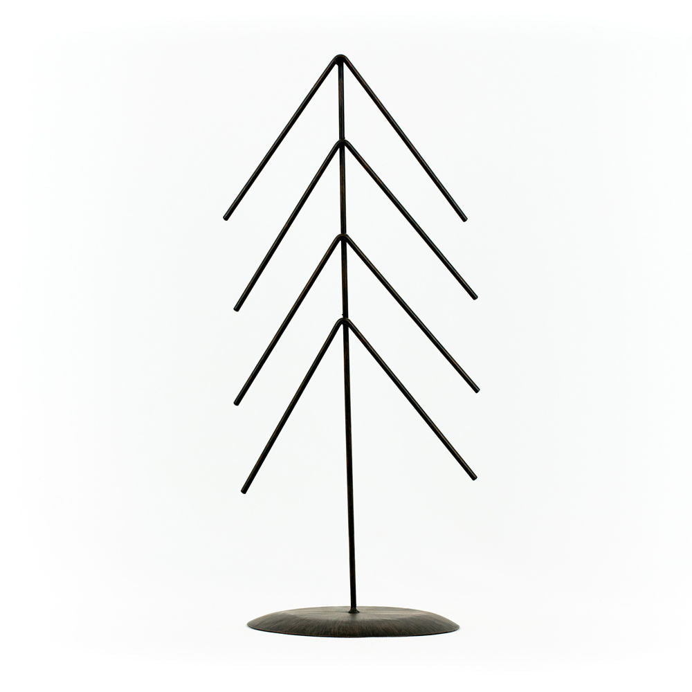 Black Metal Christmas Tree on Stand | 8x18 Believe in Kindness