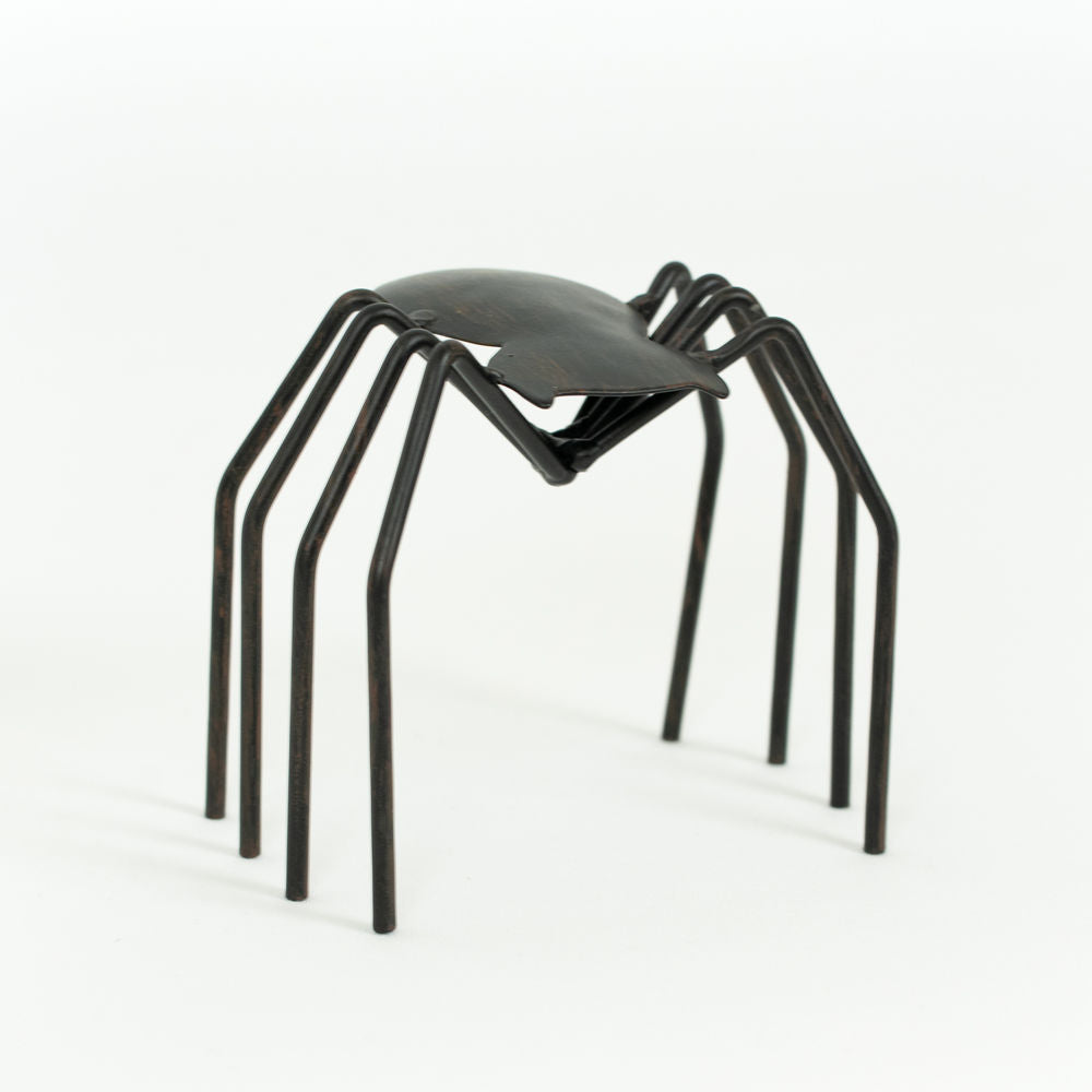 Black Metal Spider Decor - Halloween Collectible