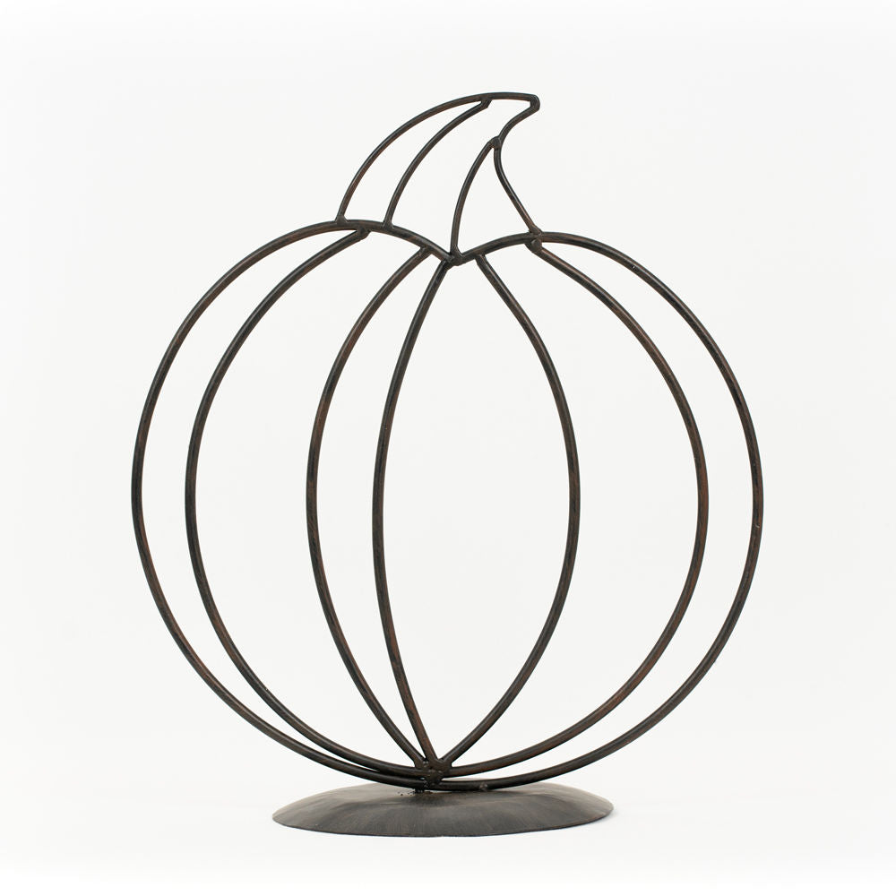 Black Metal Pumpkin Cutout D??cor