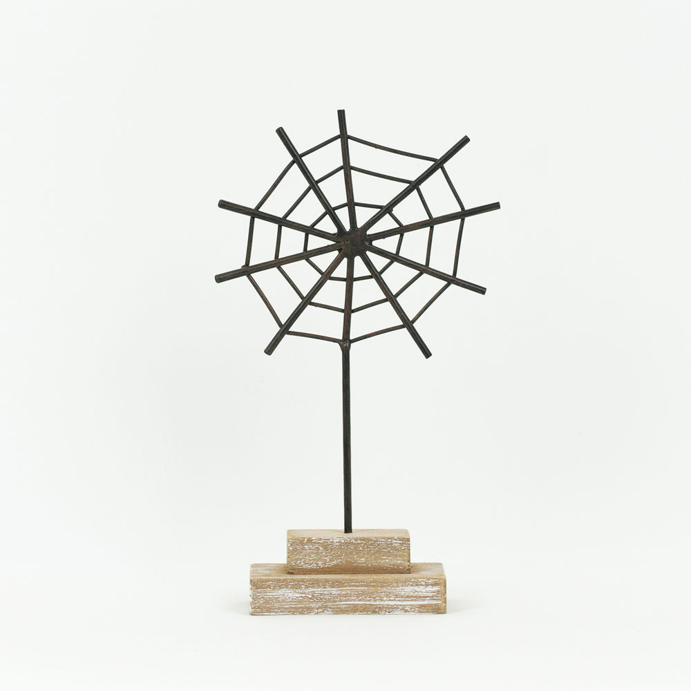 Dwella Decor Black Metal Spider Web Decor
